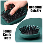 4 Pcs Hair Brush Set,Anti Static Massage Oval Comb,Detangling Brush Round Hair Brush Vent Hair Brush,Flexible Soft Pin Bristles for Long Thick Curly Wavy Dry Damaged Hair