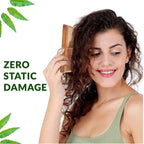 Neem wooden comb for women hair growth | Kacchi herb treated neem wood comb Wet or Dry Curly, Thin, Thick, Wavy, or Straight Hair - Natural Wood Comb for Women & Men (Wide Tooth)