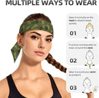 Sports Tie Headband Bandana Running Athletic Sweat Band Elastic Adjustable Sport Head Tie for Men Women Head Ties Ninja Tie Headbands Tennis Sweatbands Soccer Basketball Teams Running Head Band