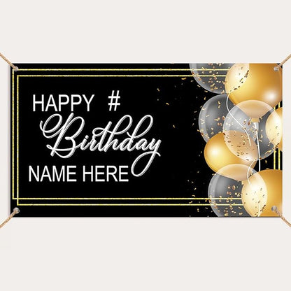 Personalized Happy Birthday Banner Customized by Custom