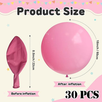 30pcs Pastel Pink Balloons 18 Inch Large Balloon - Image 2
