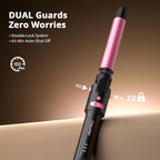 5 in 1 Automatic Rotating Curling Iron Set, CrazyMar Curling Wand Set - 5 Barrels (3/4,1,1/4 Inch) Dual Voltage Curling Wand for Professional Hair Styling, Travel, Ceramic Coating, Women Gifts