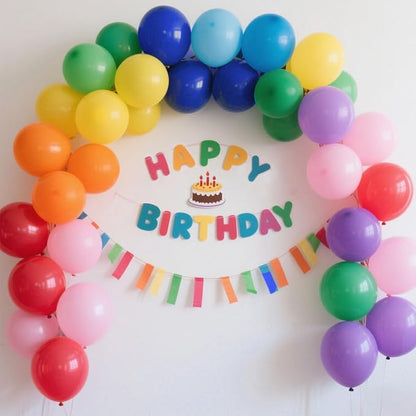 Rainbow Balloons 160 Pack 5 inch Round Bright Latex Balloons Assorted Colors - Image 3
