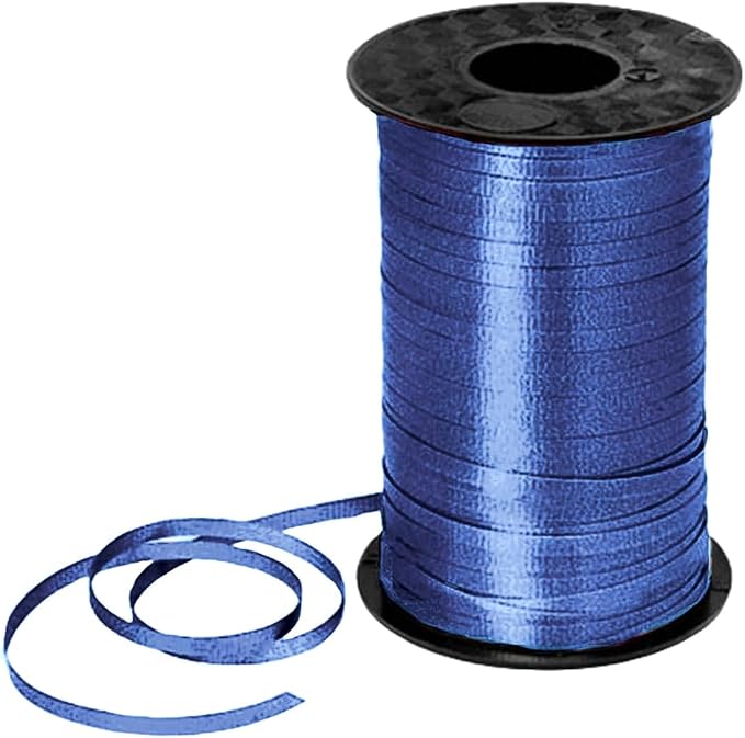 PMU 500 Yards x 3/16in Royal Blue Crimped Curling Ribbon String by PMU