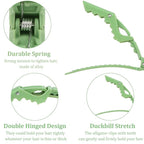 30 Pack Alligator Hair Clips for Styling, Sectioning Crocodile hair Clips Professional Barber Accessories for Salon of Thick Curly Volume Hair (Green)