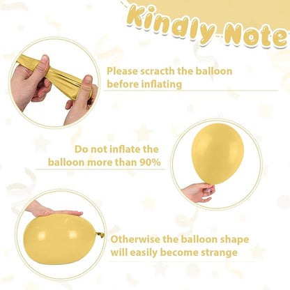 Mustard Yellow White Balloons - Image 6