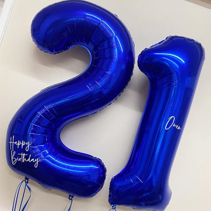 Navy Blue 12 Balloon Numbers, 40 Inch Dark Blue 12 or 21 Birthday Balloons - Image 7