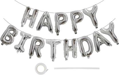 16" Happy Birthday Foil Letter Balloons Banner Set | Alphabet Balloons by EHCBHG
