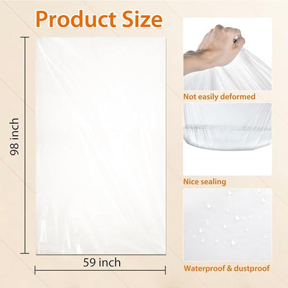 3 Pack Large Balloon Storage Bags 98"x59" Clear Carrying Reusable - Image 2