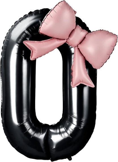 40 Inch Black Number 0 Balloon by Unknown
