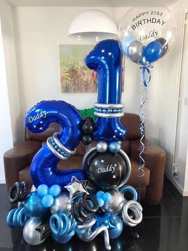 Night Blue 0 Balloon - Image 2
