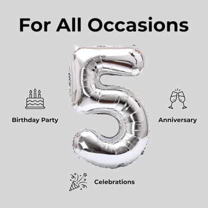 YPSelected 32 Inch Large Foil Helium Number Balloon Birthday Wedding Party 0-9 - Image 5