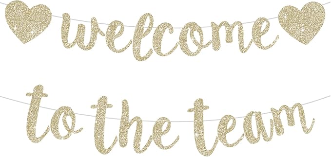 BEISHIDA Welcome to The Team Banner, NO DIY, Office Party Decorations by Beishida