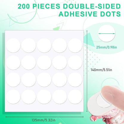 200pcs 0.98 Inch Double Sided Sticky Dots, Mini Clear Glue Adhesive Dots - Image 2