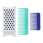One large, one small, two-piece Wide Tooth Comb，No Handle Detangler Accessories，Large Hair Detangling Comb for Curly, Straight,Wet Dry Hair(Green,Bright Blue)