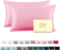 Silk Pillowcase for Hair and Skin,Soft,Breathable and Sliky 100% Standard Size Pillow Cases Set of 2,Both Sides Natural Mulberry Silk Pillowcases with Hidden Zipper(Standard Size 20"X 26",2pcs)