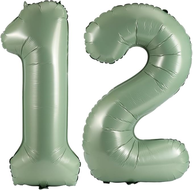 Number 12 Balloon Foil Mylar Balloons by YPSelected