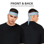 Men Women Beauty Skinny Sports Sweatbands Head Accessories for Running Fitness Shower, Long Multi Style Beautiful Mermaid Fish Scale Head Ribbon Headwear
