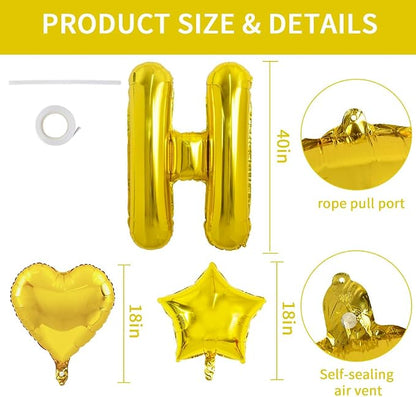 TONIFUL 40 Inch Large Gold Letter HOME Foil Balloons Alphabet Balloons | Giant - Image 2