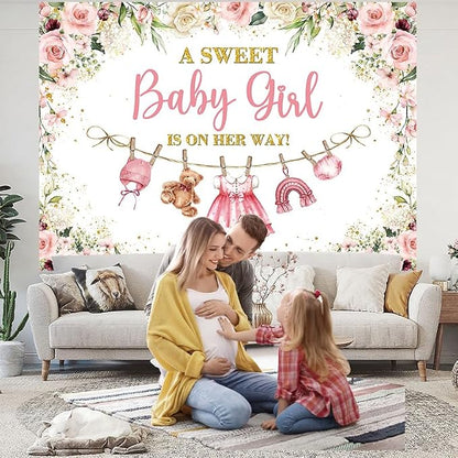 Cute Clothes Baby Shower Backdrop - Image 6