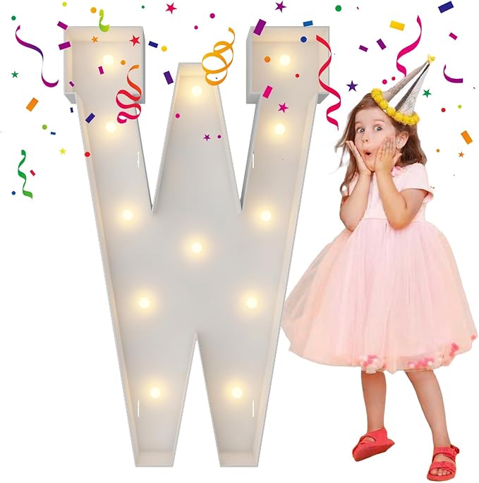 Merry Mosaics 4FT Marquee Light Up Letters, Large Marquee Letters, Mosaic by MerryMosaics