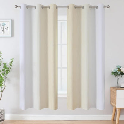 Full Room Darkening Blackout Curtains 72 Inch Length 2 Panels Set, Ombre - Image 2