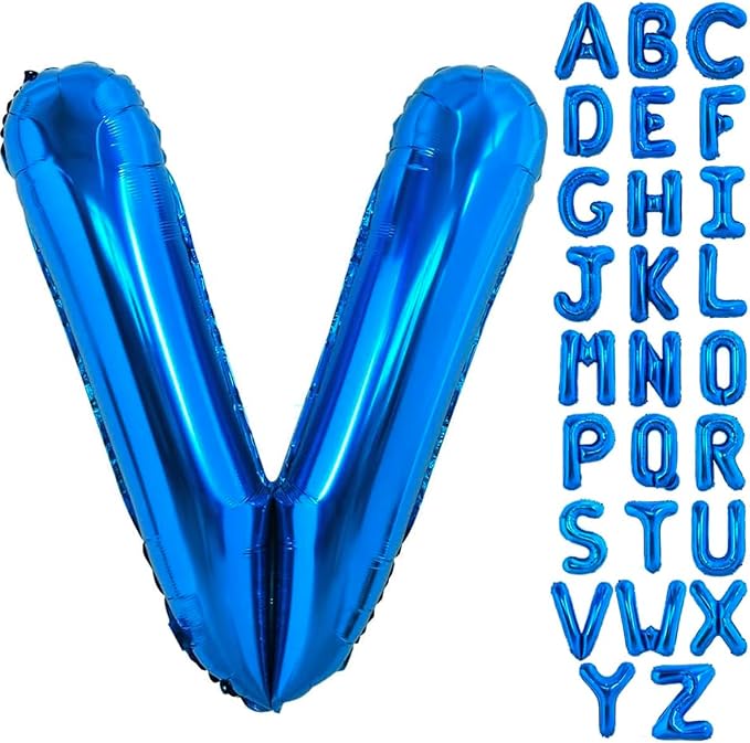 Blue Letter V Balloon, V Balloons Letter by BBPOOL