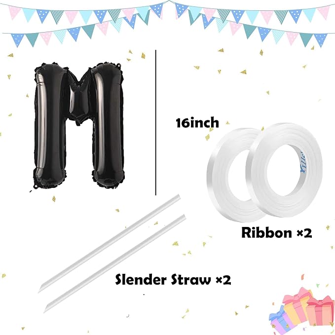 Letter Balloons 16 Inch Mylar Foil Alphabet Letter A-Z Balloons Set - Image 2