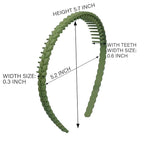 LAPOHI 10 PCS Colorful Fashion Effortless Plastic Headbands with Teeth No Slip Comb Hair Bands for Women, Men, Teen Girls