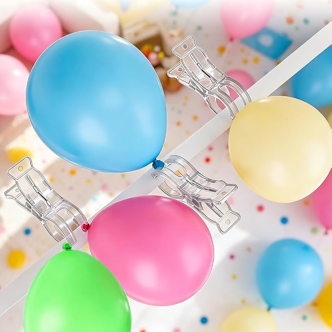10 Pack Clear Plastic Balloon Arch Clips Spring Clamps Backdrop Balloon Garland - Image 5