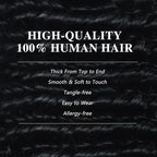 Deep Wave Clip in Hair Extensions Real Human Hair 2 Pack 240g Seamless Clip in Hair Extensions for Women Full Max with 16Pcs PU Thin Weft 14inch Natural Black
