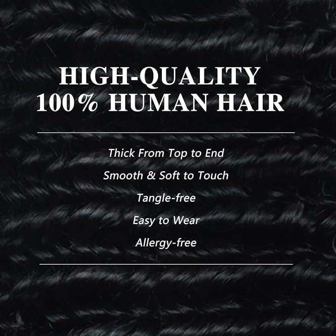 Deep Wave Clip in Hair Extensions Real Human Hair 2 Pack 240g Seamless Clip in Hair Extensions for Women Full Max with 16Pcs PU Thin Weft 14inch Natural Black