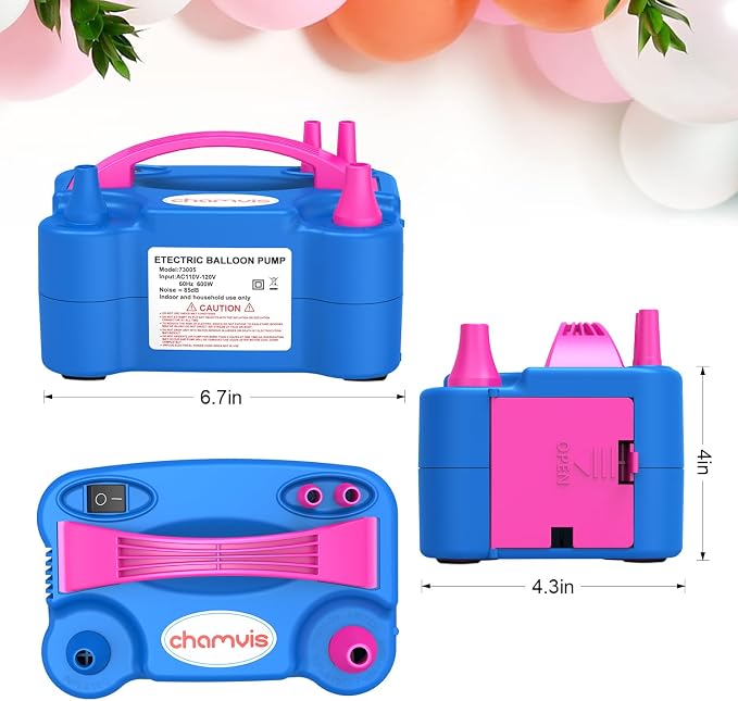 chamvis Balloon Pump Electric, Balloon Air Pump Inflate Pump - Image 5