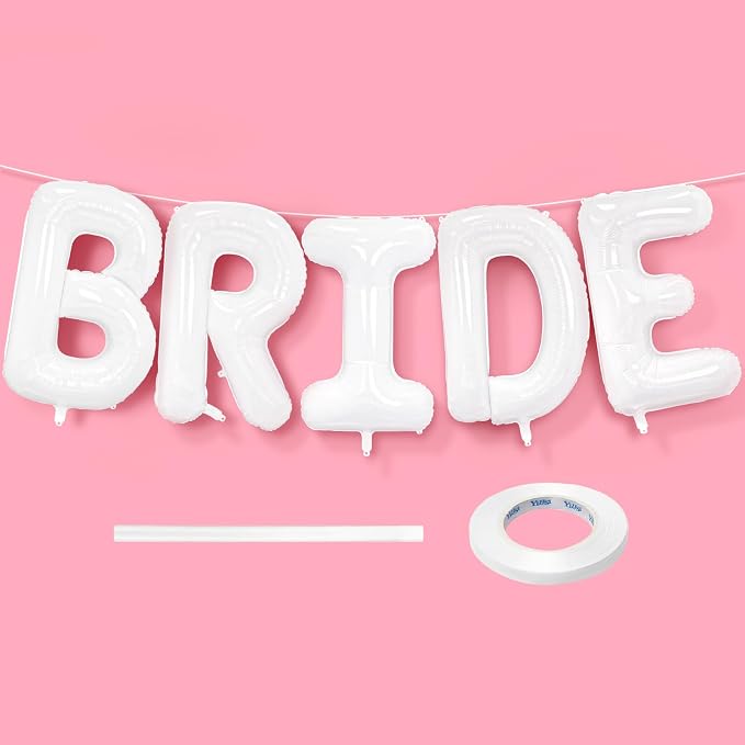 BRIDE Balloons Bachelorette, 40 Inch Foil Mylar, Helium-fillable, by BBPOOL