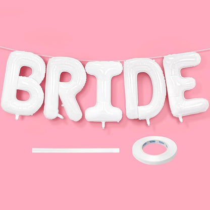 BRIDE Balloons Bachelorette, 40 Inch Foil Mylar, Helium-fillable, by BBPOOL