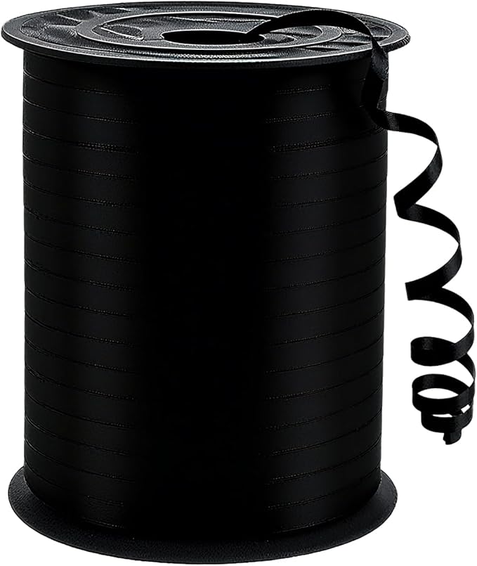 Black Curling Ribbon, 500 Yard Premium Black Curling Ribbons, Balloon String by Unknown