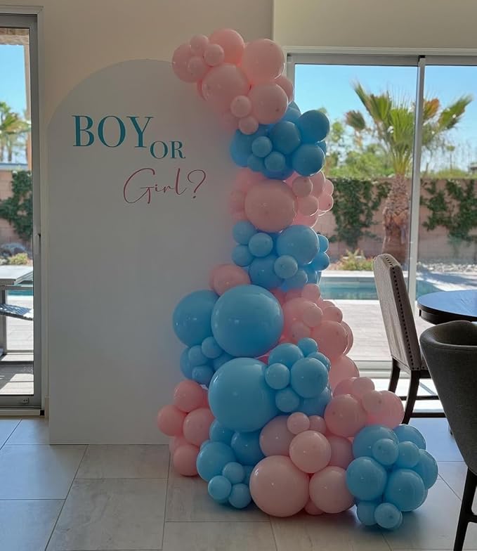 Pink and Blue Balloons Garland Arch Kit - Image 4
