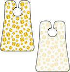 Beard Grooming Cape, Waterproof Hair Catcher for Shaving Trimming, Non-Stick Bib Apron Gifts for Dad Men, Softball Yellow Shave Bib