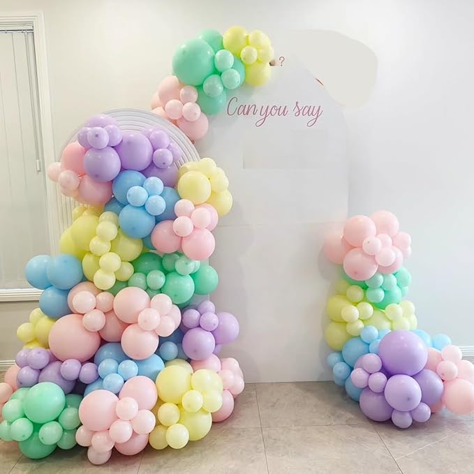 Pastel Balloons Garland Arch Kit, Rainbow Easter Party Balloons | Multicolor - Image 5