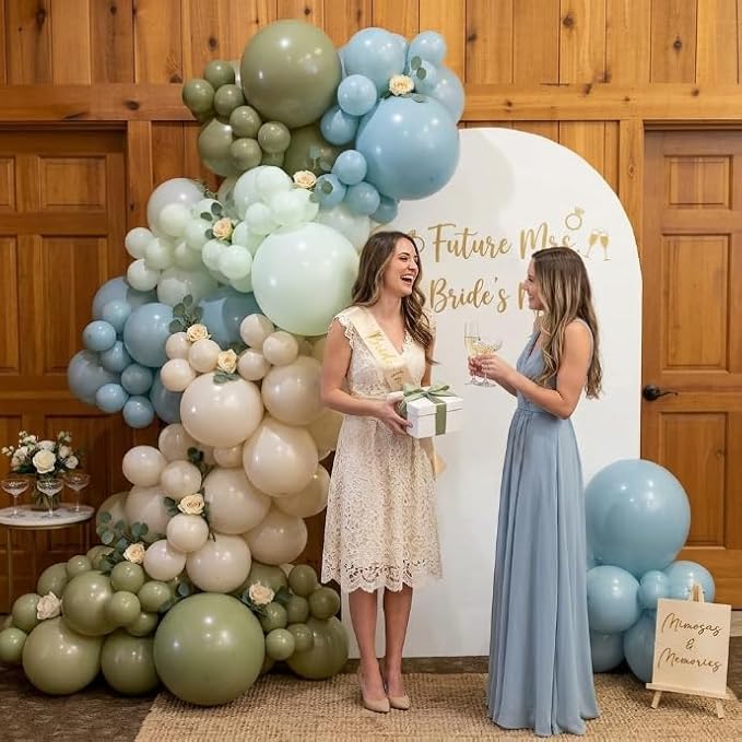 Sage Green and Blue Balloons - Image 4