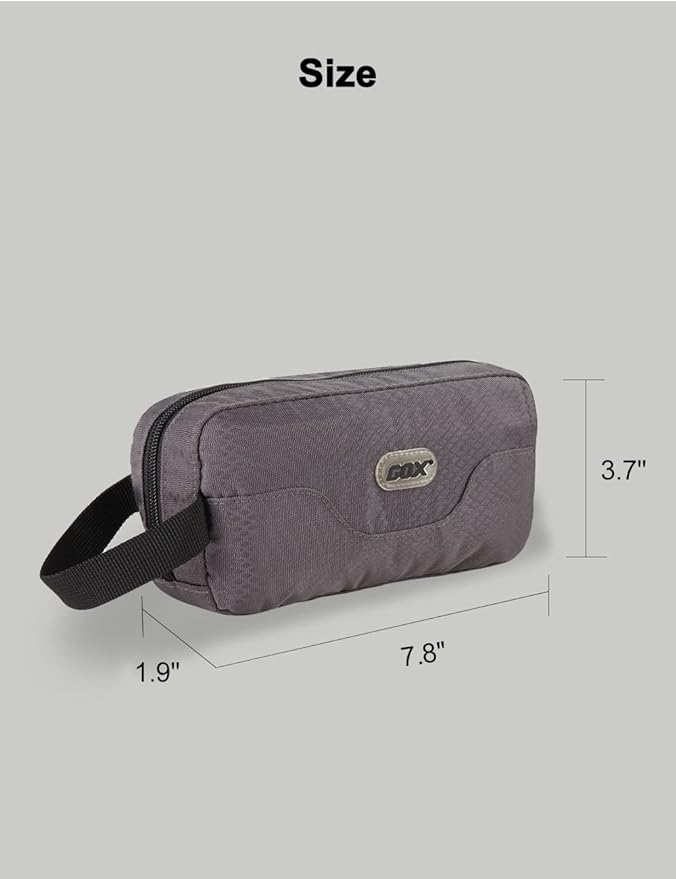 GOX Travel Toiletry Bag Dopp Kit Case for Men Multifunction Packing Organizer Pouch(Grey)