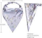 6 Pack Hair Scarf Headband for Women Elastic Bandana Head Scarf Large Boho Triangle Kerchief with Clips Non Slip Scarves