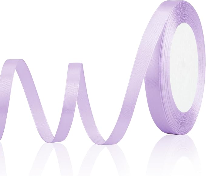 Purple Ribbon for Gift Wrapping Light Purple Lavender Purple Ribbon Satin 3/8 by OALCQ