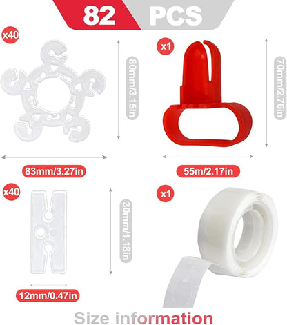 80 Pack Easy Balloon Knotter Tying Tool Device - Image 2