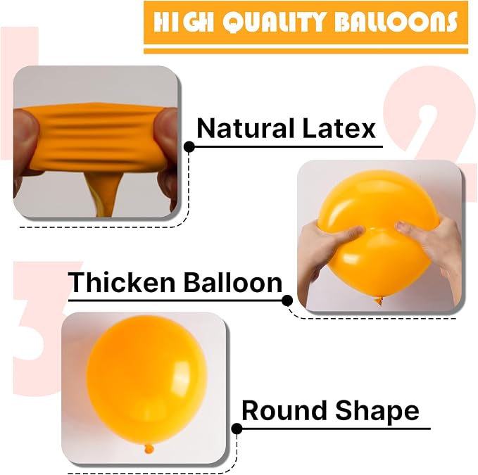 PartyWoo Yellow Mustard Yellow fall Latex Helium Balloons 50pcs | Balloons - Image 8