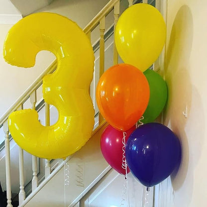 40 In yellow graffiti Number Balloons Helium Foil Mylar Balloon Digital 3 | - Image 4
