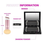 Acomler Root Touch Up Hair Color, Instant Root Cover Up, Black Hairline Powder, Gray Hair Cover Up Hair Fibers for Thinning, Hair Powder for Women Men Includes Makeup Brush (Black, 0.42oz)