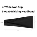 TERSE Black Headbands for Women Hair Bands for Women’s Hair Non Slip Women Thick Headband Stretchy Sweat Bands Headbands for Yoga Workout Every Day Basic Fashion Accessories