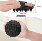 Scalp Massager Hair Growth, Scalp Scrubber Wiht Silicone Bristles, Head Massager Scalp, Wet Dry Hair Care Scalp Scrub for Women Man (Black)