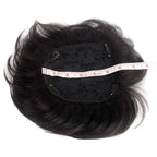 H&Bwig toupee for men, Short Toppers Hairpiece Clip in Hair Extensions for Covering White Loss Hair Toupee (Natrual Black), include Mens toupee tape